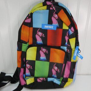 Fortnite Amplify Sling Backpack Rainbow Checkered Unisex Bag Adjustable Strap